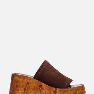 Steve Madden CELLAR BROWN SUEDE wedge Sandal